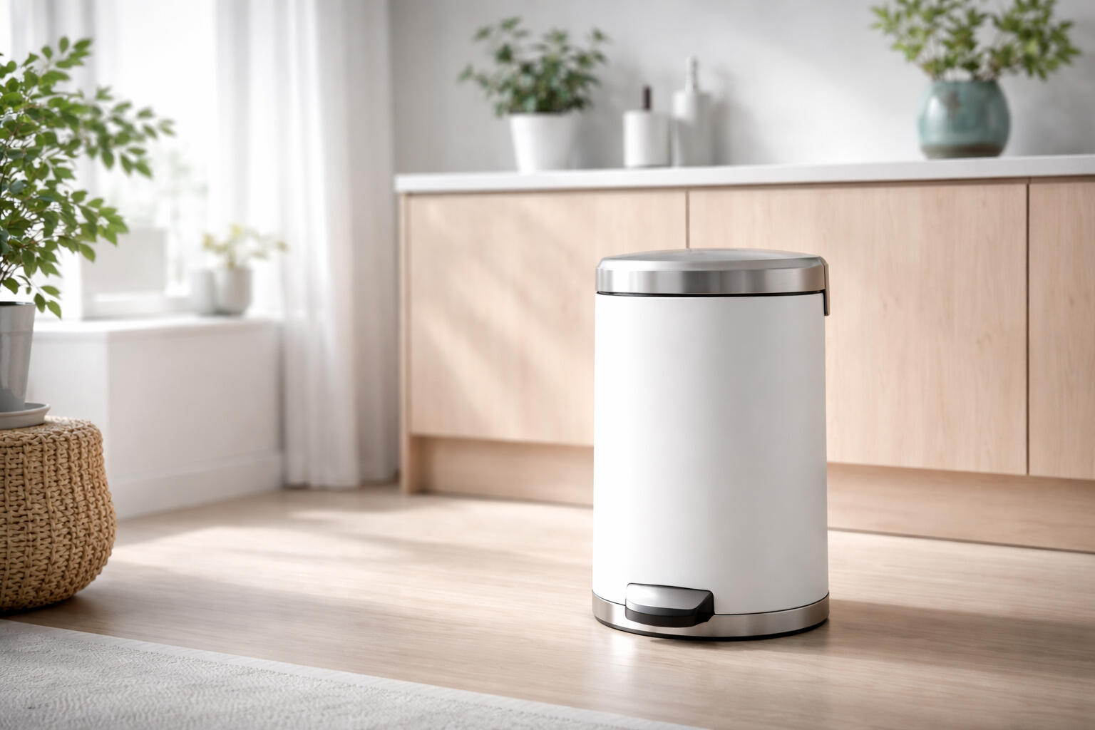 modern indoor trash bin for kitchen