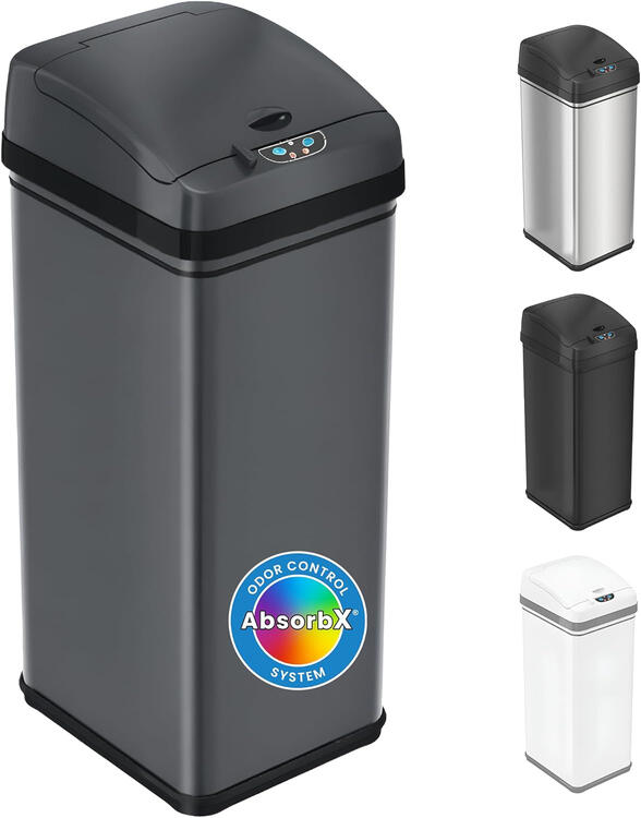 itouchless 13 gallon touchless kitchen trash can