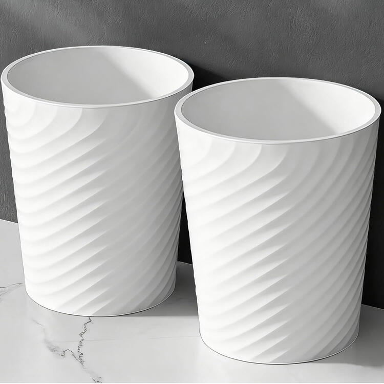 holtphili 1.8 gallon small bathroom trash can 2 pack